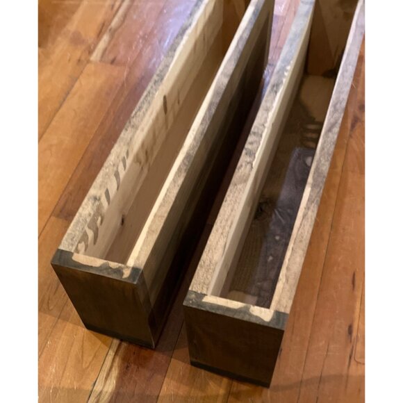 Handmade Aybar 2 Piece Alder Floating Shelf Set of 2 Solid Wood Rustic 24" - Picture 5 of 5